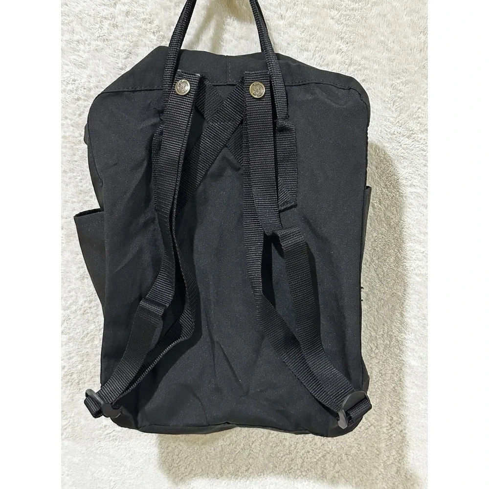 Fjallraven Kanken Classic Backpack w/Bottle Pockets Black 23510 Bag Top Handle‎